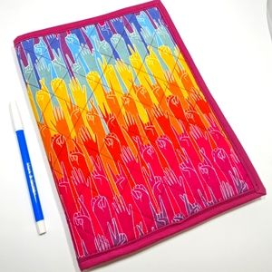 Quilted cover for composition book